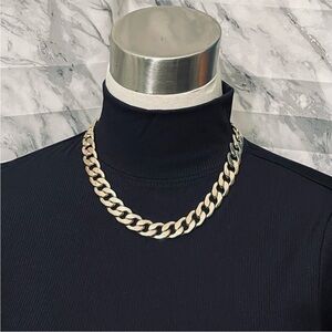 Gold Jewelry Curb Chain Necklace